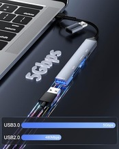 USB 3.0 ハブ MicroSD/SDカードリーダー Type-C & Type-A対応、TF/マイクロSDカードリーダー、USB-C データ転送、Type-C OTG対応、SDHC/SDXC/MMC/Micro SD/TF対応、Android スマホ タブレット/iPhone 15 16シリーズ/iPad Pro/MacBook Pro/Air/Windows PC対応