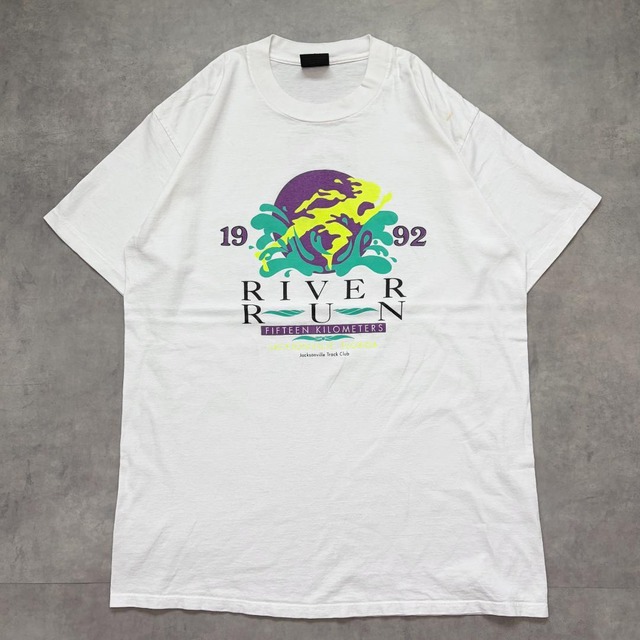 プリントTシャツ 企業 古着 80s USA製 シングル XL 白 20822