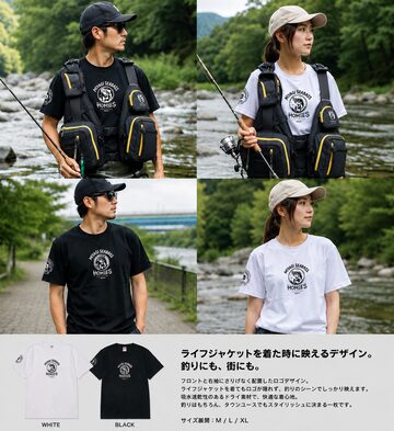 90年代 USA製 アート ジョーク プリントTシャツ 釣り メンズS相当