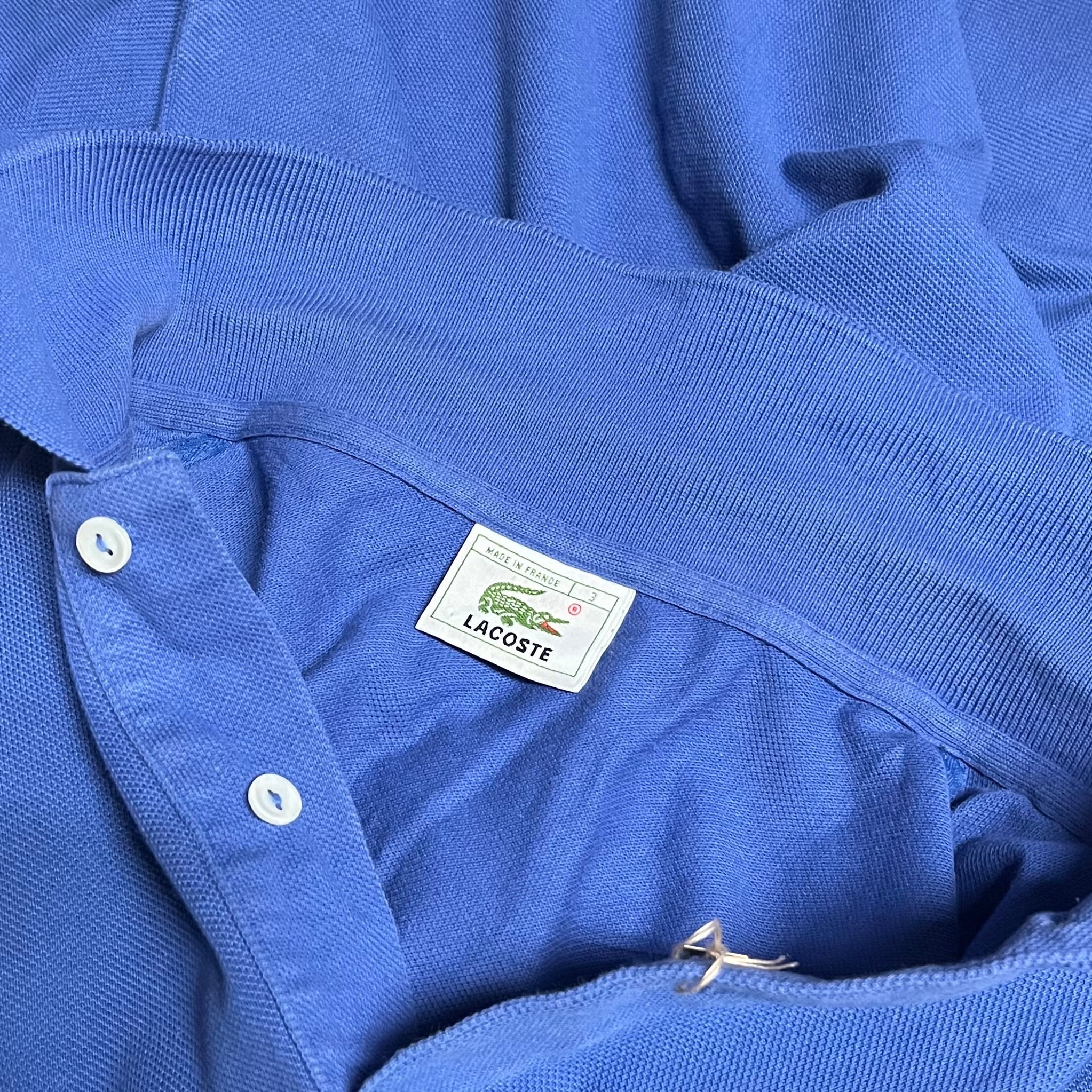 80s French LACOSTE long sleeves Polo shirts / France【b'2372