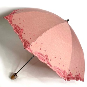 新配色！晴雨兼用雨傘　hanehane  pink × pink　折りたたみ　47㎝8間