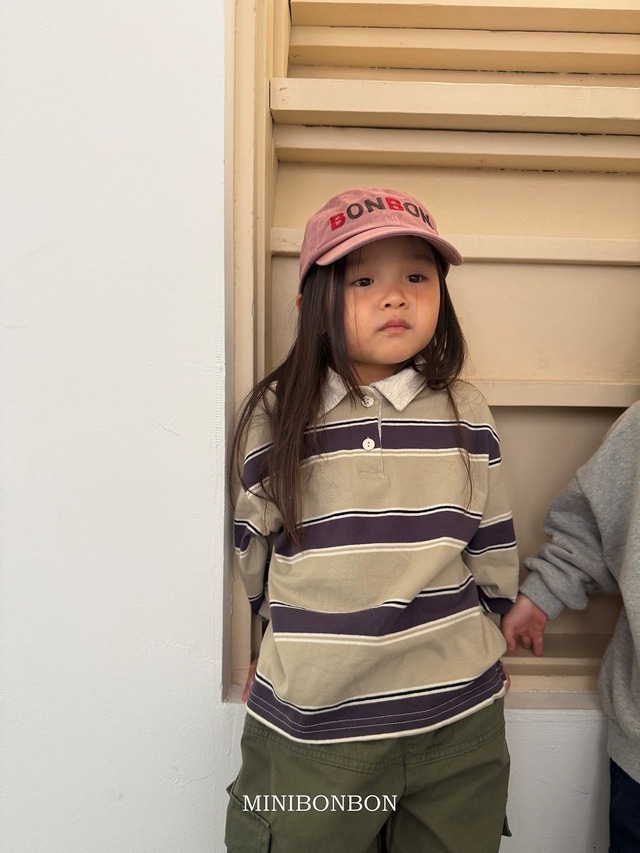 【 MINIBONBON / 予約 】Side by side collar T