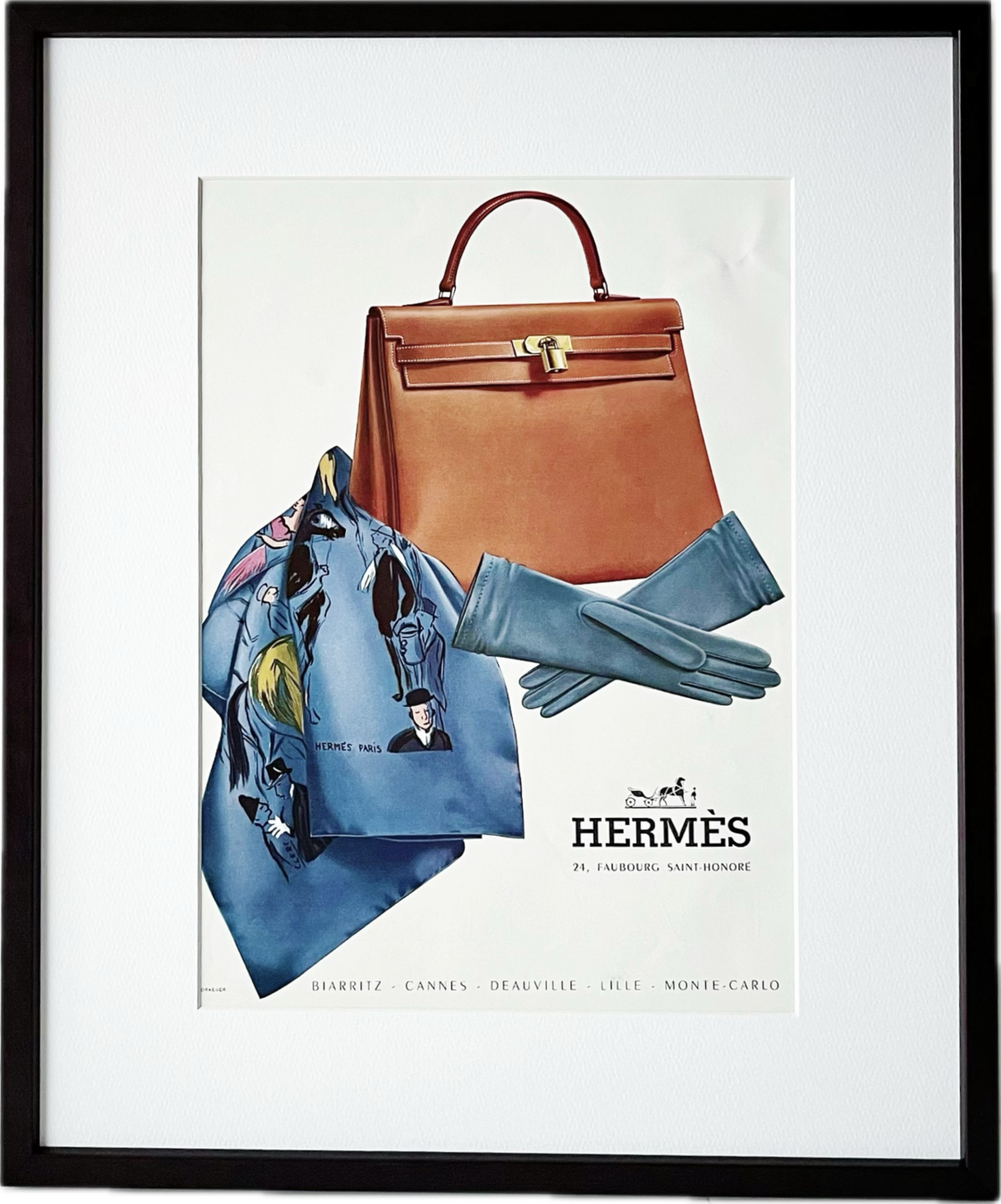 入手困難！1950 広告＞ HERMES ポスター ヴィンテージ アートポスター 