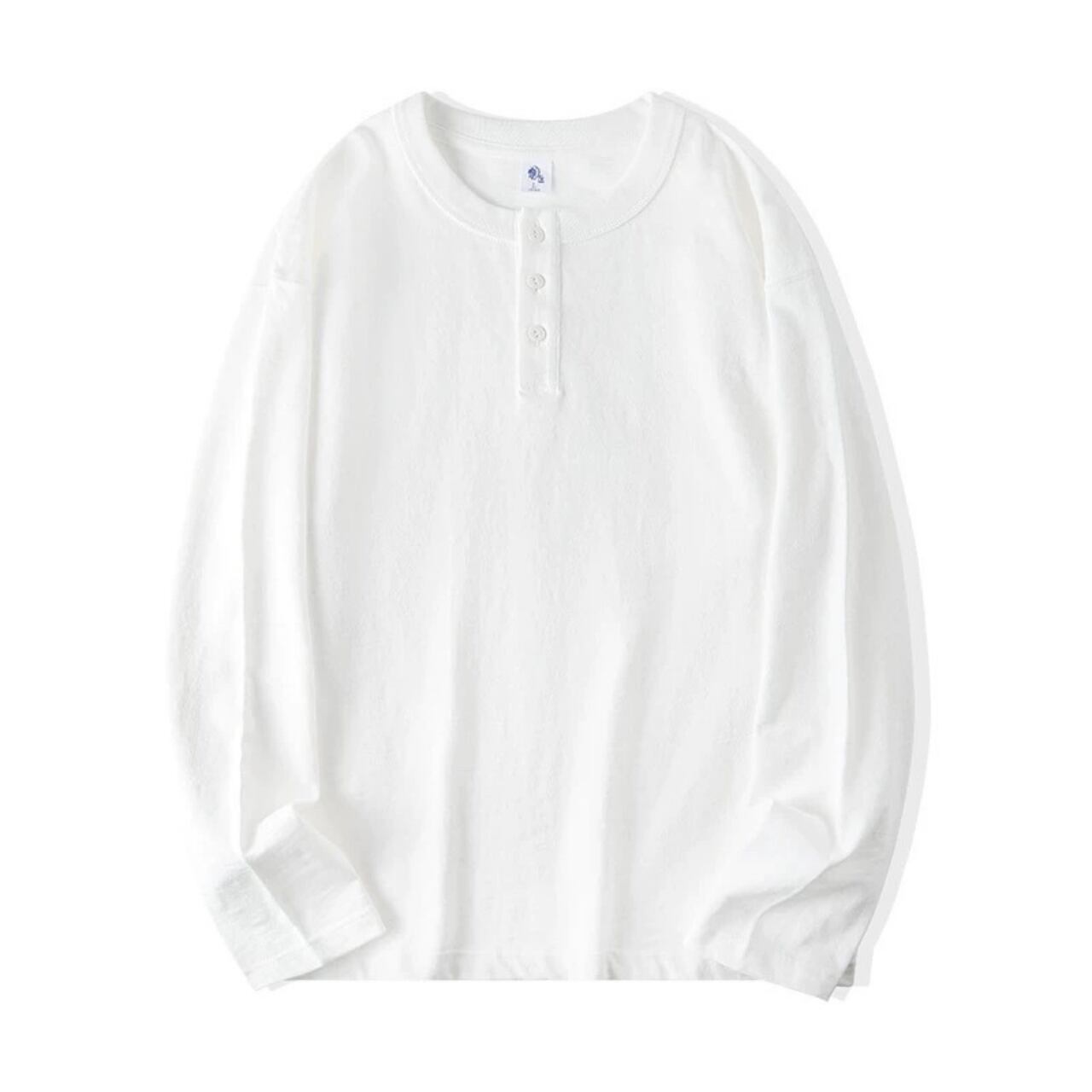 Round neck button long ten 3colors 00091