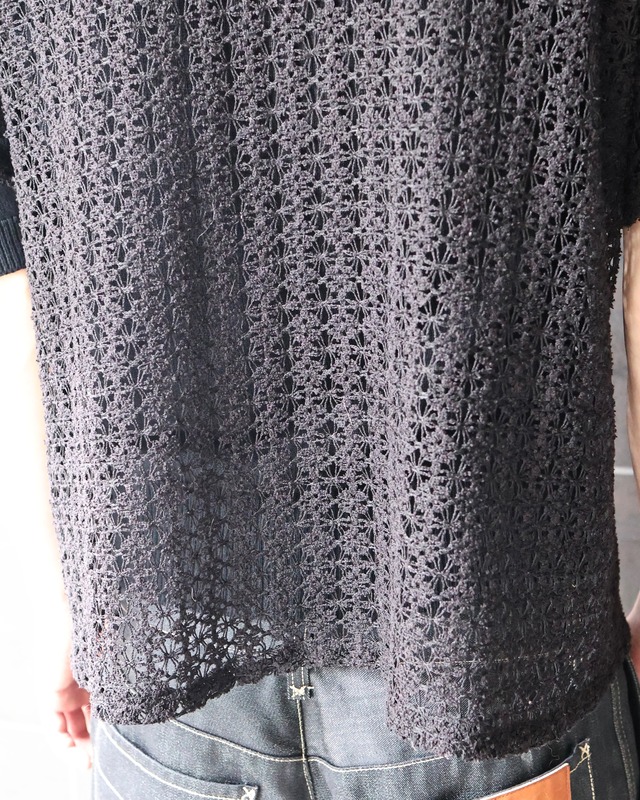 lace v-neck half sleeve cardigan