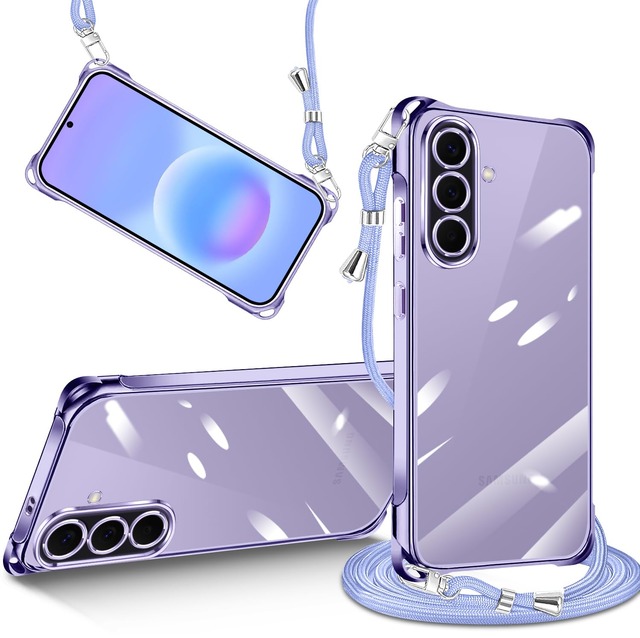 tuulaasii For Galaxy A57 用 ケース クリア ショルダー ギャラクシー A57 SC-54G 肩掛け 縄掛け TPU