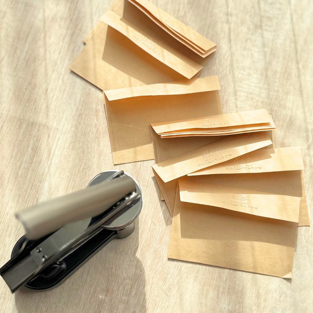 【セット】エンボッサー エンボススタンプ ベース セット オーダー メイド かわいい エンボス スタンプ 名入れ ロゴ カスタム ブランディング ラッピング 土台 台座