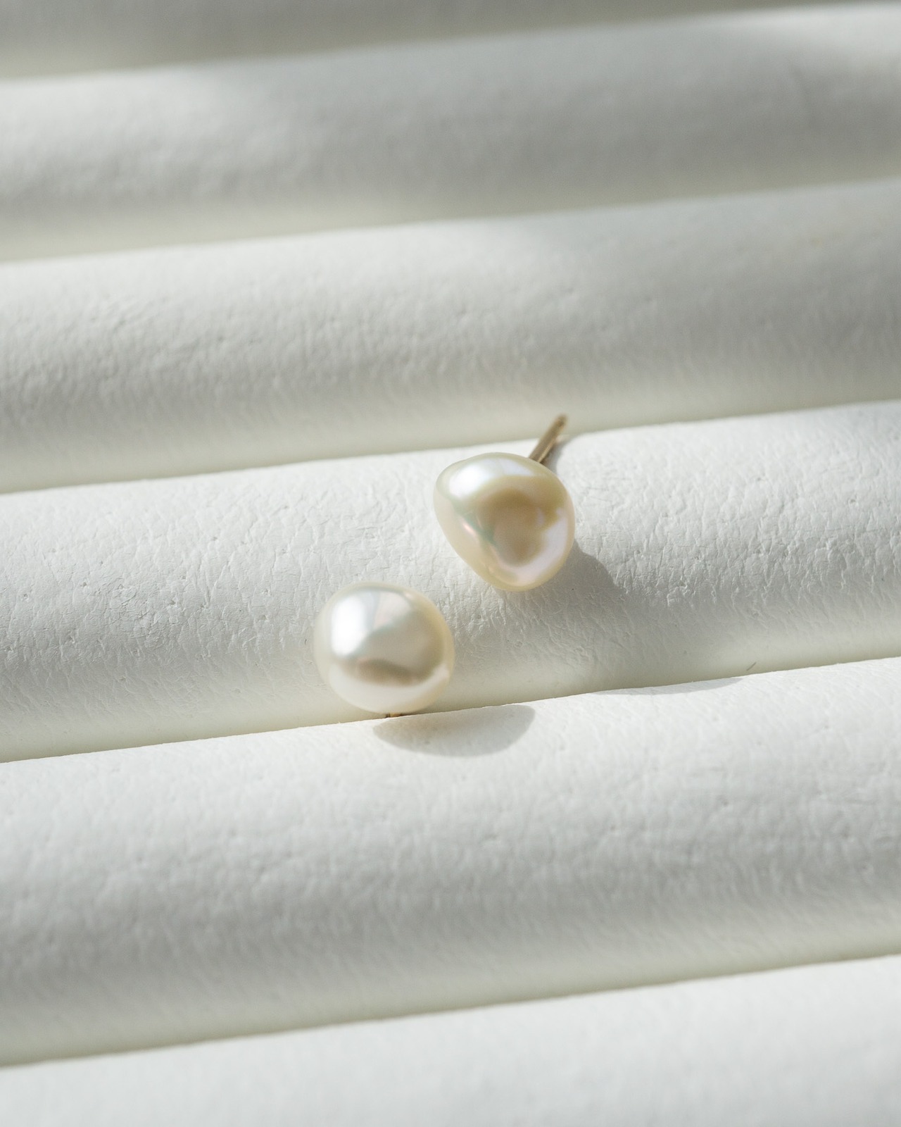 Ennui パールピアス-White／K14GF