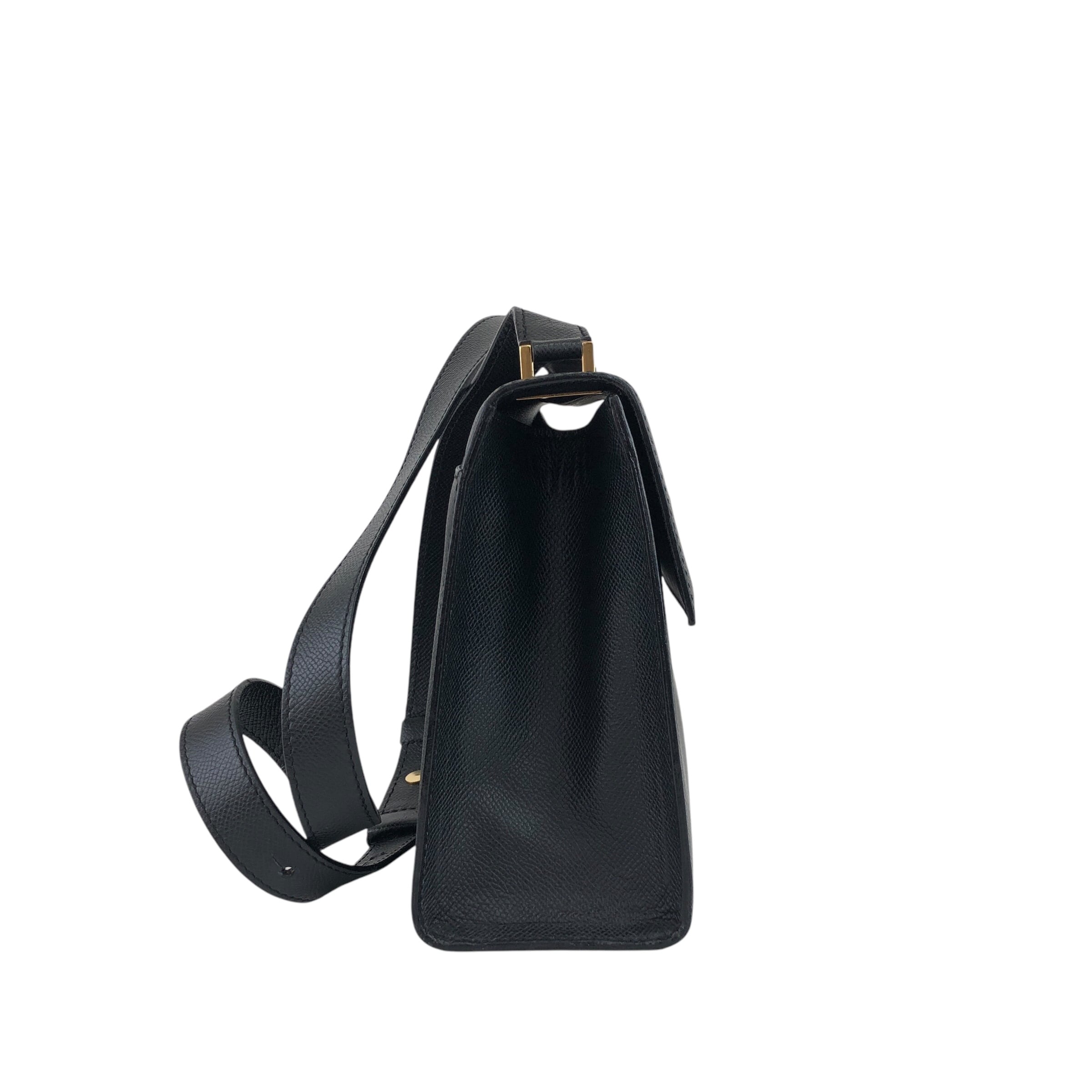 CELINE セリーヌ ショルダーバッグ ブラック ターンロック レザー 型