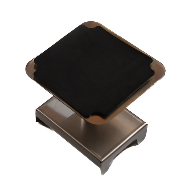 ステンレス製小品テーブル、花台　四角型　中 天板ゴム貼り　105ｘ105ｘH100