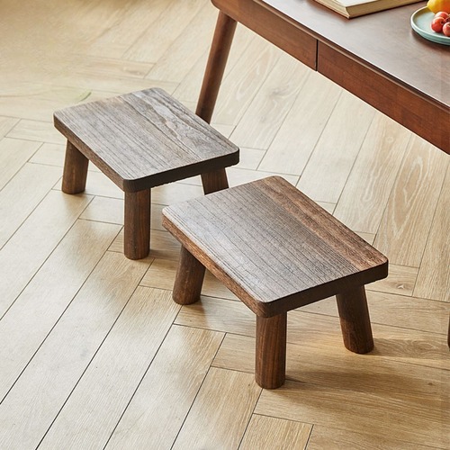 小さいスツール 高さ15cm ６カラー ローストダークブラウン ローストライトブラウン 無垢材 スツール 家庭用 玄関椅子 靴用スツール コーヒーテーブル用スツール 大人用 子供用 小さなスツール リビングルーム用 ドア用スツール