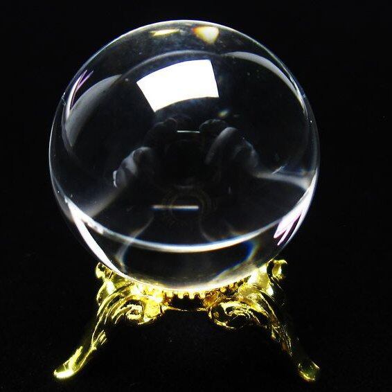 水晶 丸玉 ブラジル産 24mm 一点物 おまかせ便 141-6452