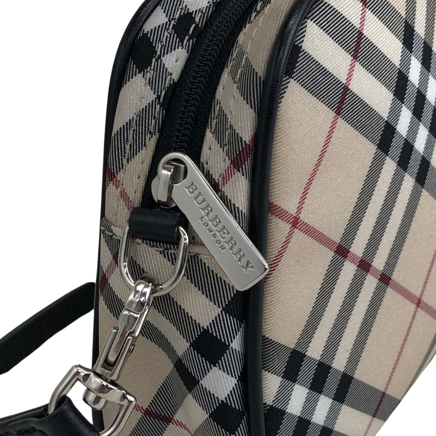 BURBERRY バーバリー チェック ハンドバッグ ベージュ ファブリック