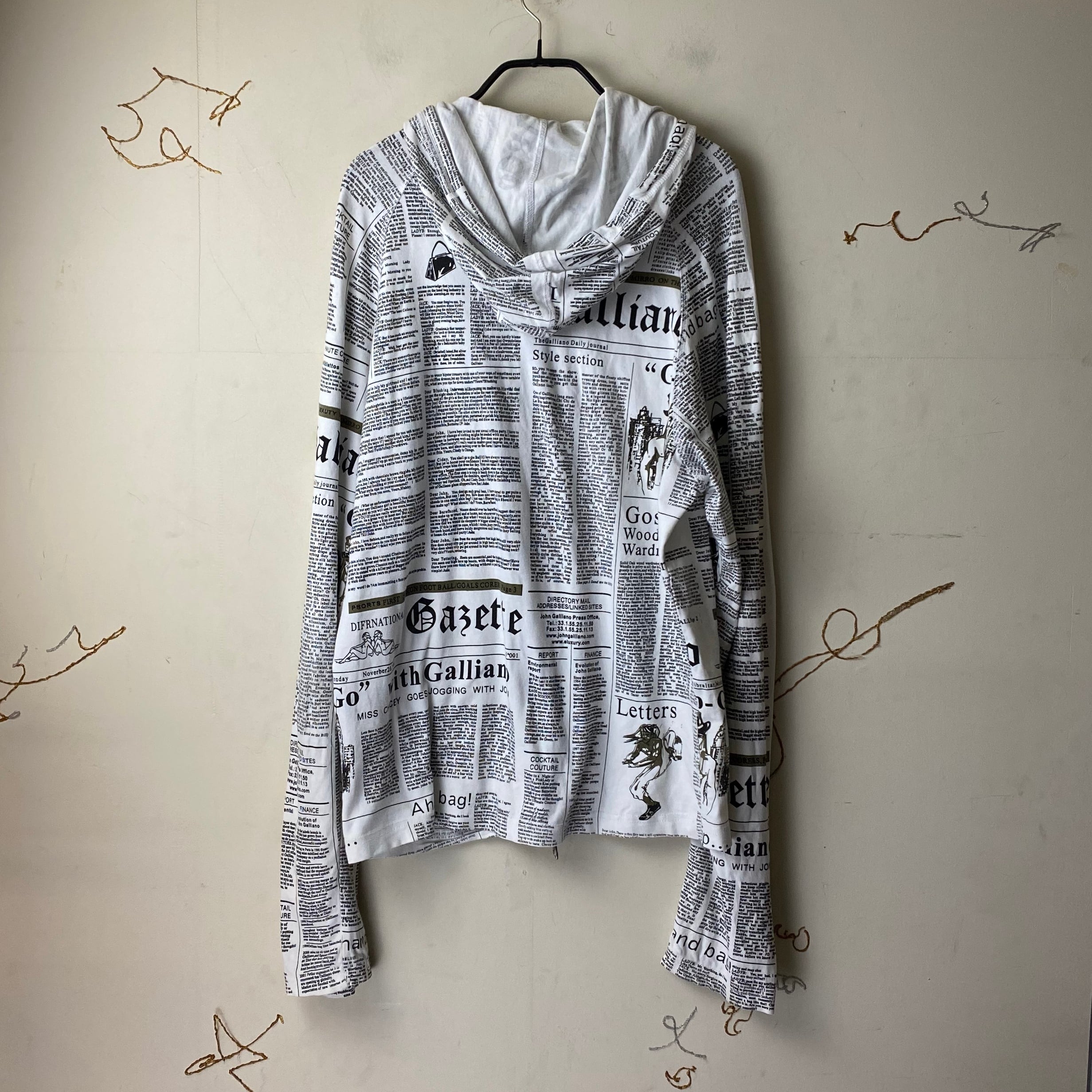 JOHN GALLIANO newspaper pattern parka | NOIR ONLINE