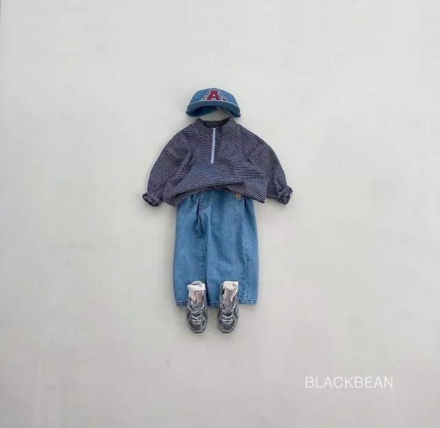 【即納】 eco half-zip T