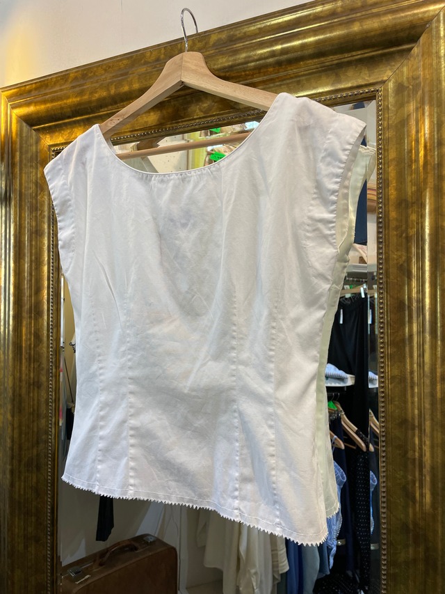 VINTAGE 50's "bobbie brooks" white blouse