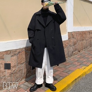 【韓国メンズファッション】ベーシックトレンチコート アウター シンプル 大人 クール 襟付き BW2414