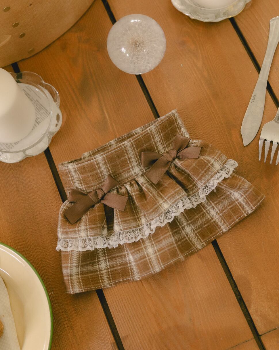 予約【kiki&nini】Holly Cottage Skirt(Brown)
