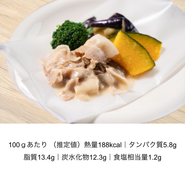 紙包み　豚バラ肉と野菜のごましゃぶ風 　250g(125g×2個入り)