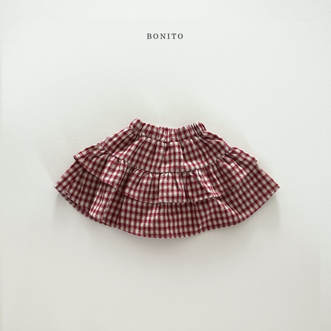 【即納】BONITO/Check Cancan Skirt (red/S)