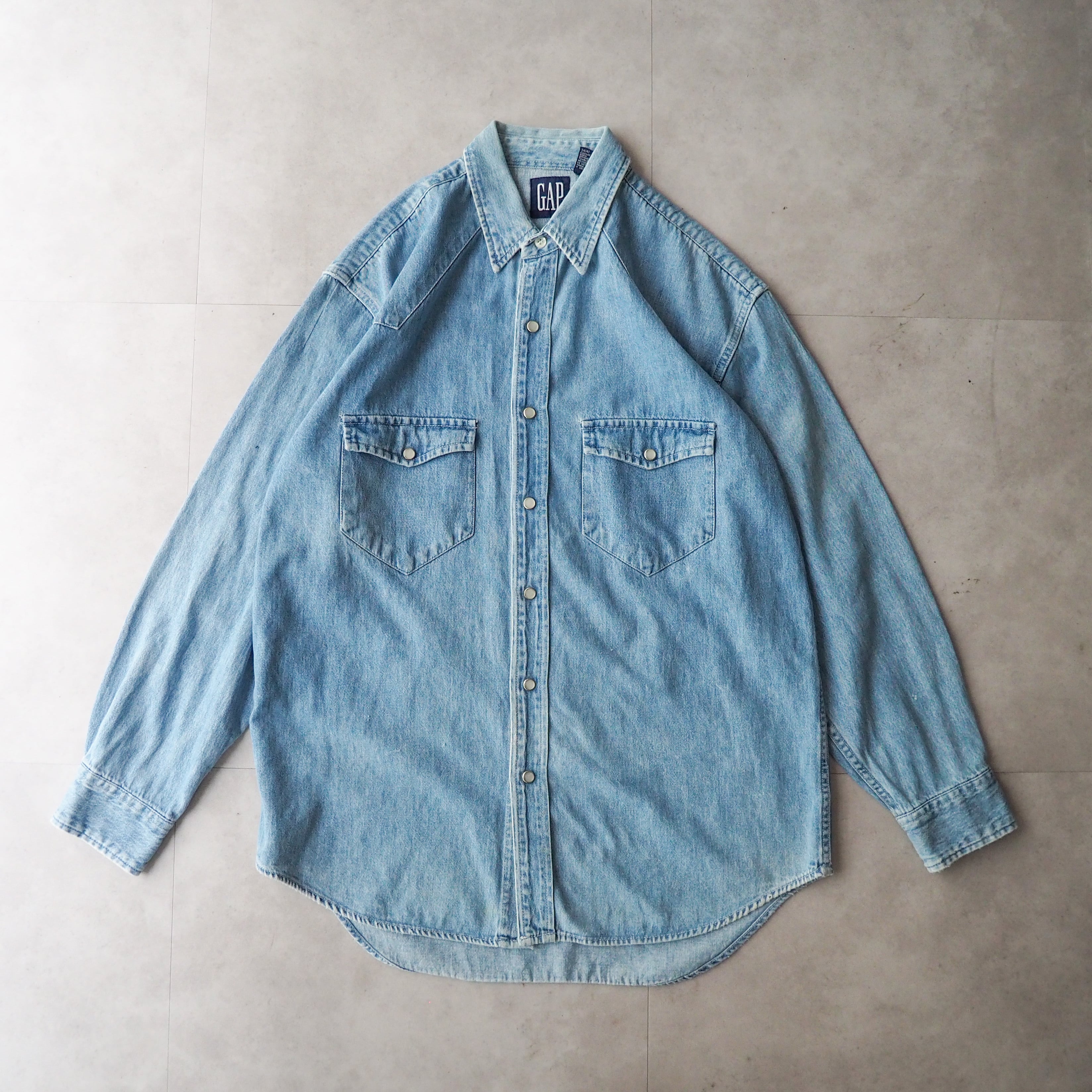 90s “GAP” western denim shirt 90年代 オールドギャップ ウェスタン