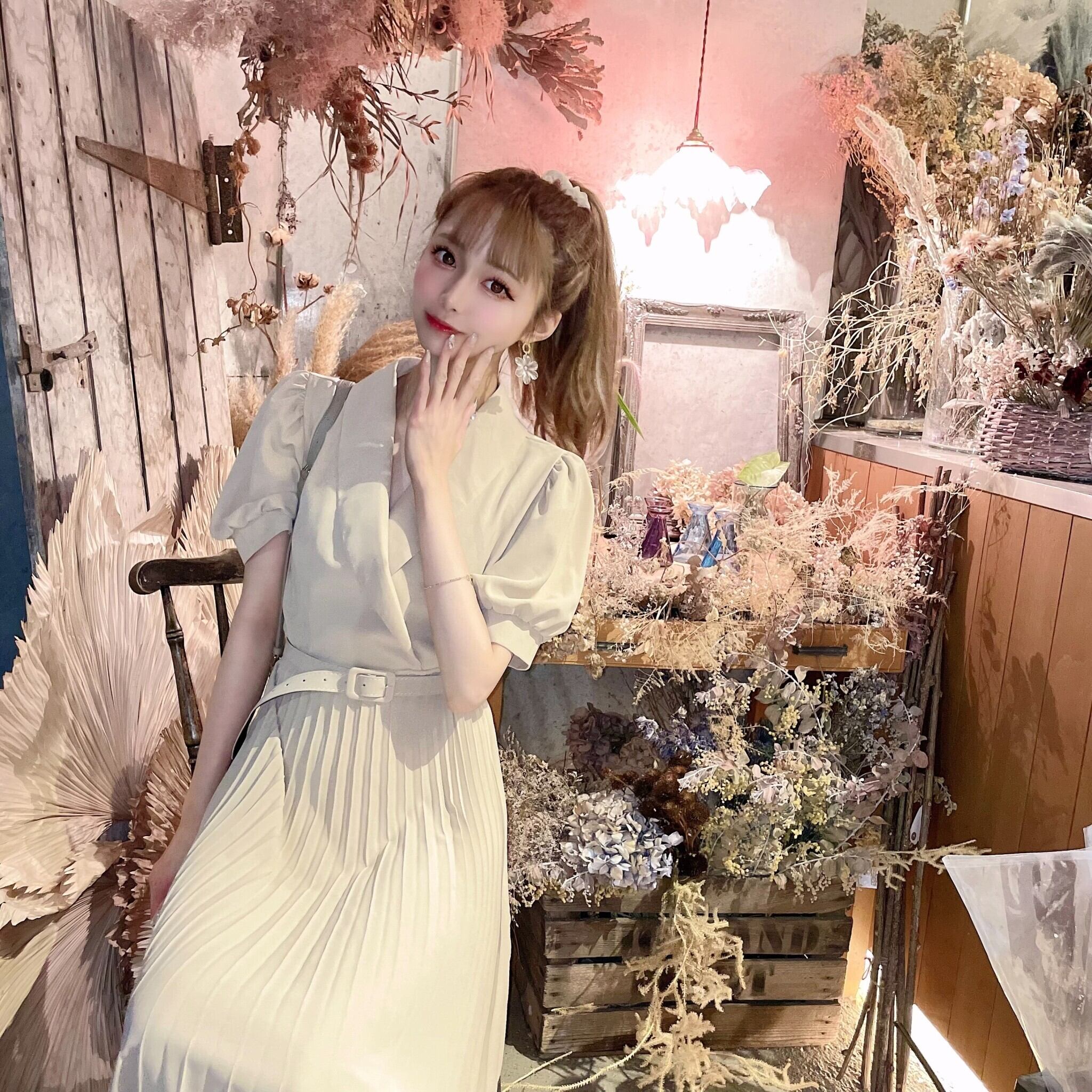 プリーツシックワンピース Avectoi