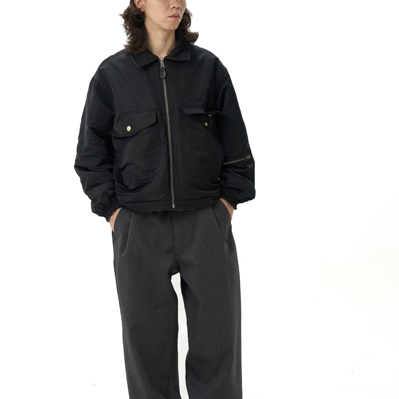 リバーシブル・モダンワークボアジャケット K5481 - 6