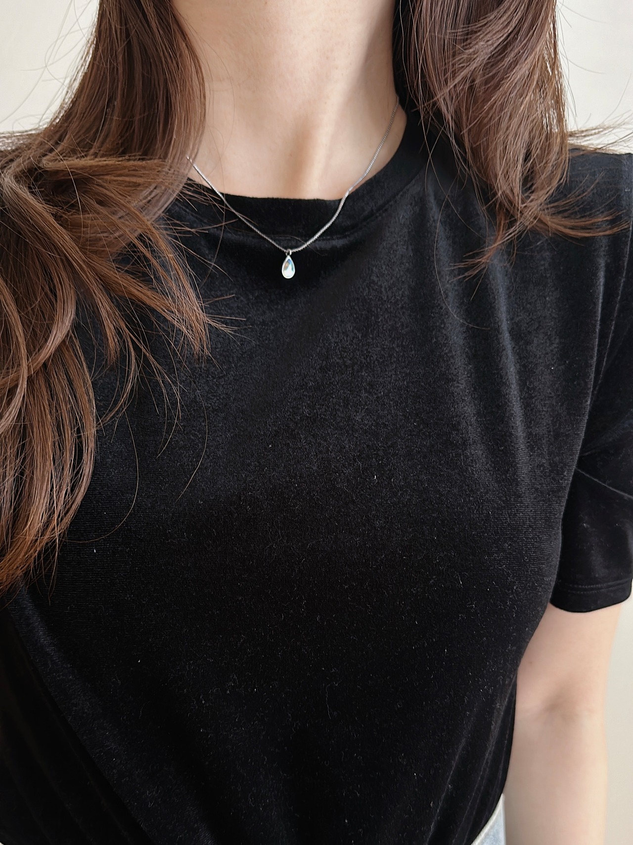 SS マグネットクリスタルネックレス