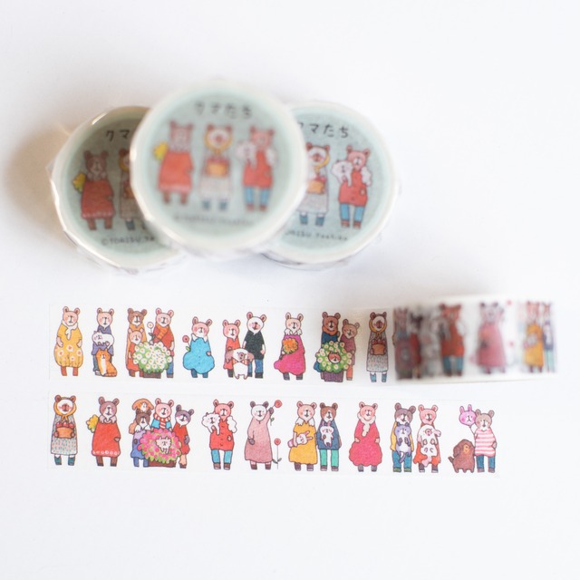 《クマたち》ベアソムと仲間たち (マスキングテープ)