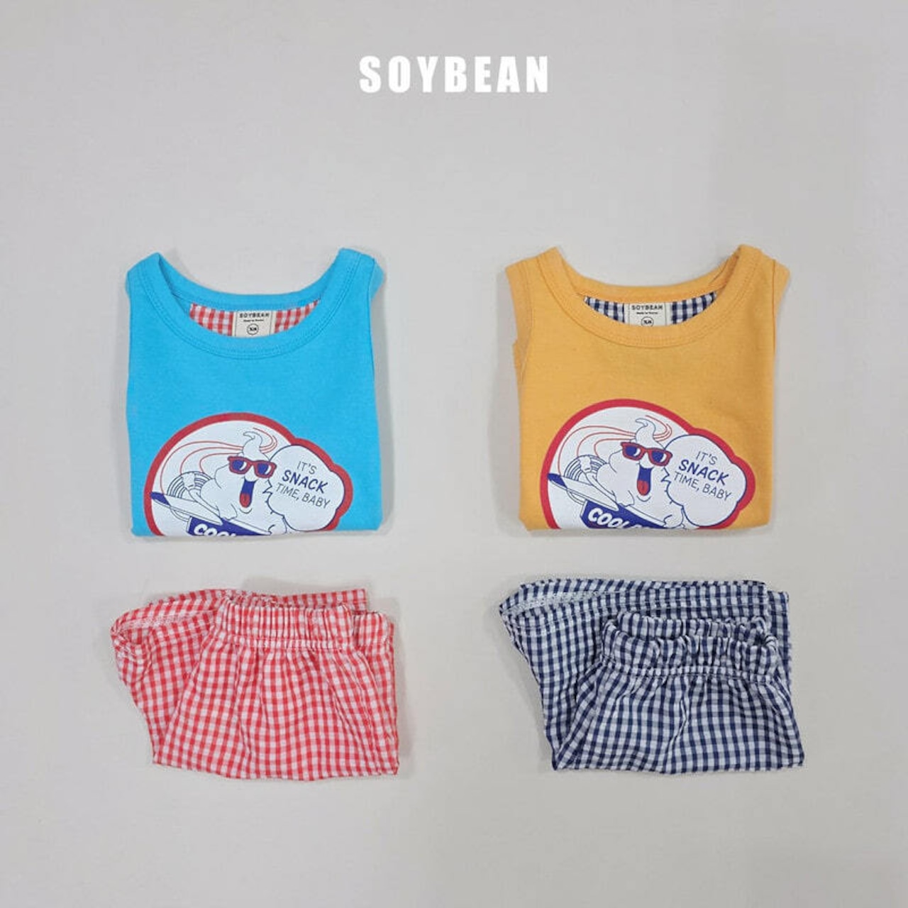 【取寄/韓国直送】SOYBEAN 26/SM ツートンミニミ上下セット|夏服|韓国子供服