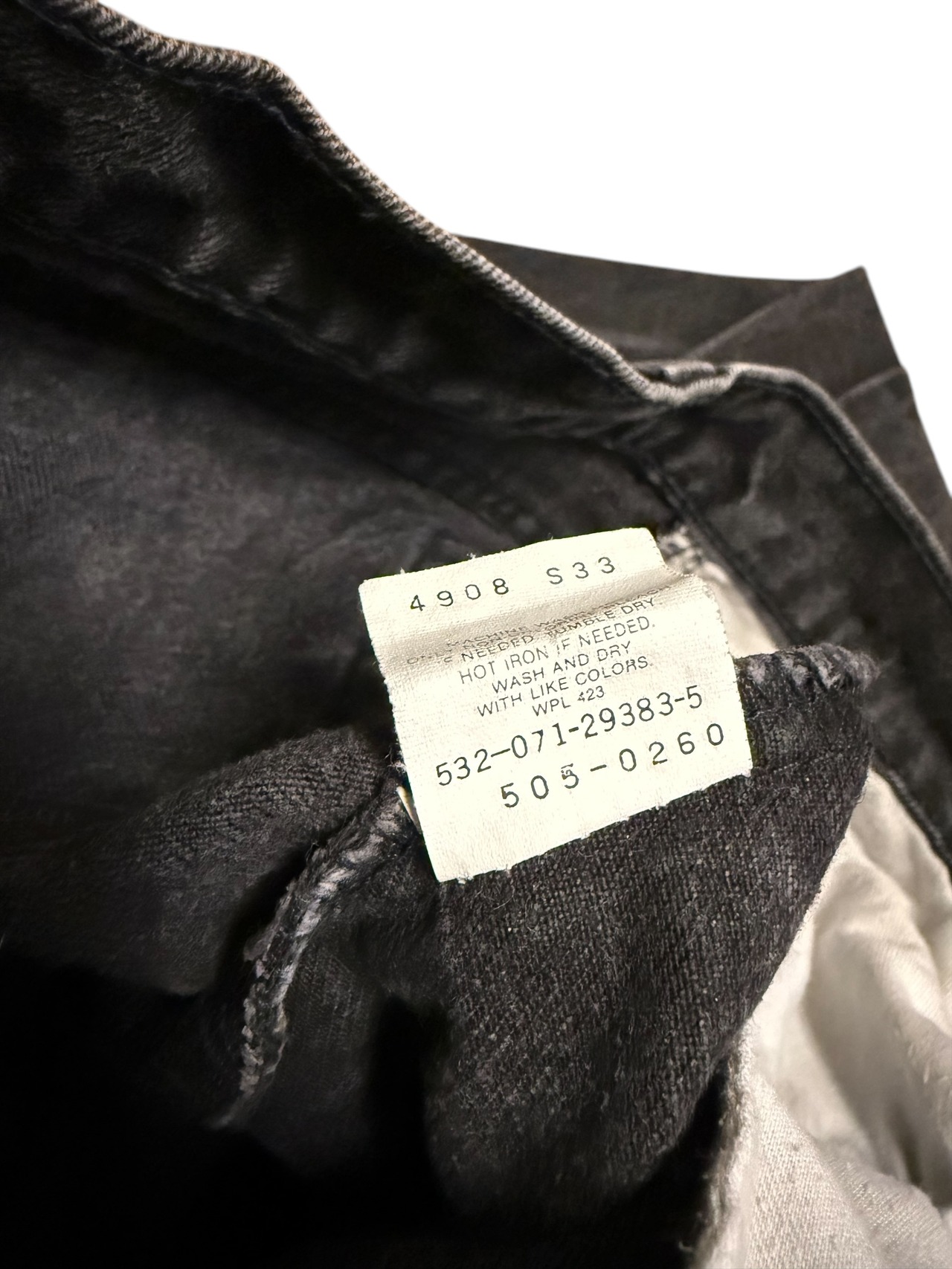 リーバイス 505 後染めブラック W33 L32