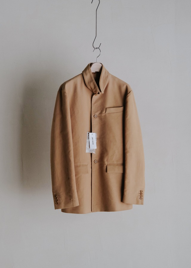 (Dead stock)Early 00's HELMUT LANG moleskin detachable collar jacket