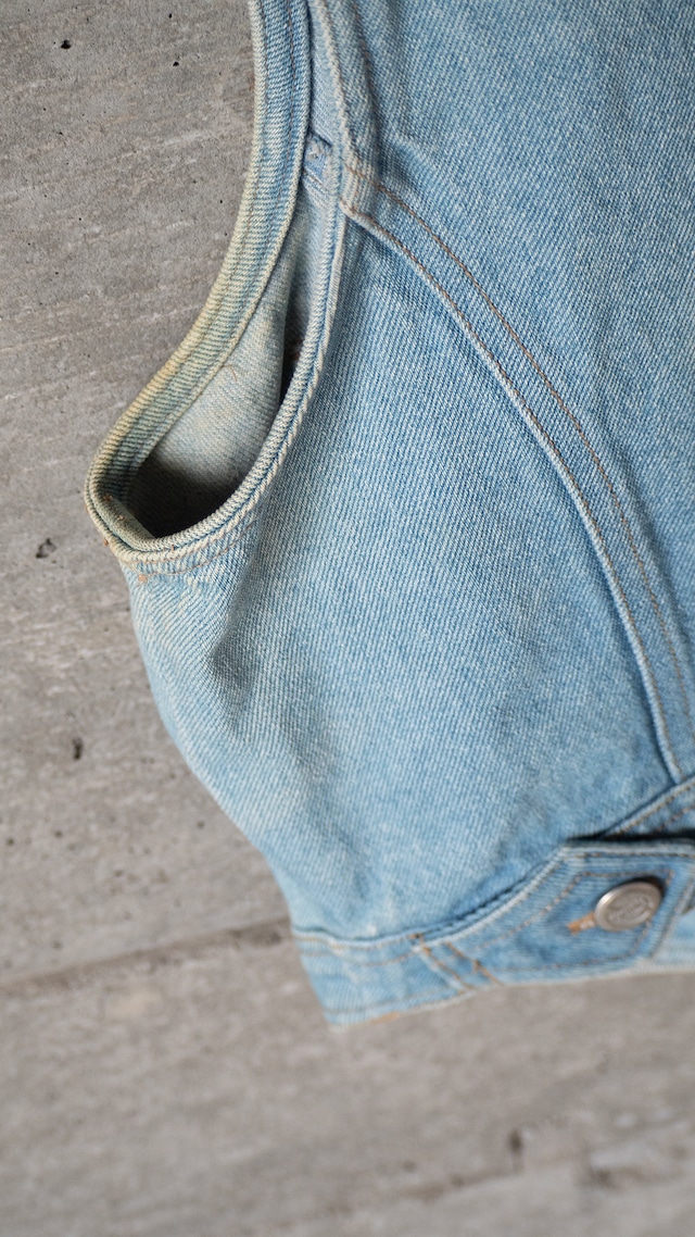 "No Excuses" 1990s Denim vest