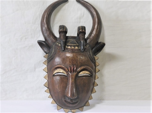 コートジボワール　木彫仮面　アフリカ　プリミティブアート　木彫刻民族