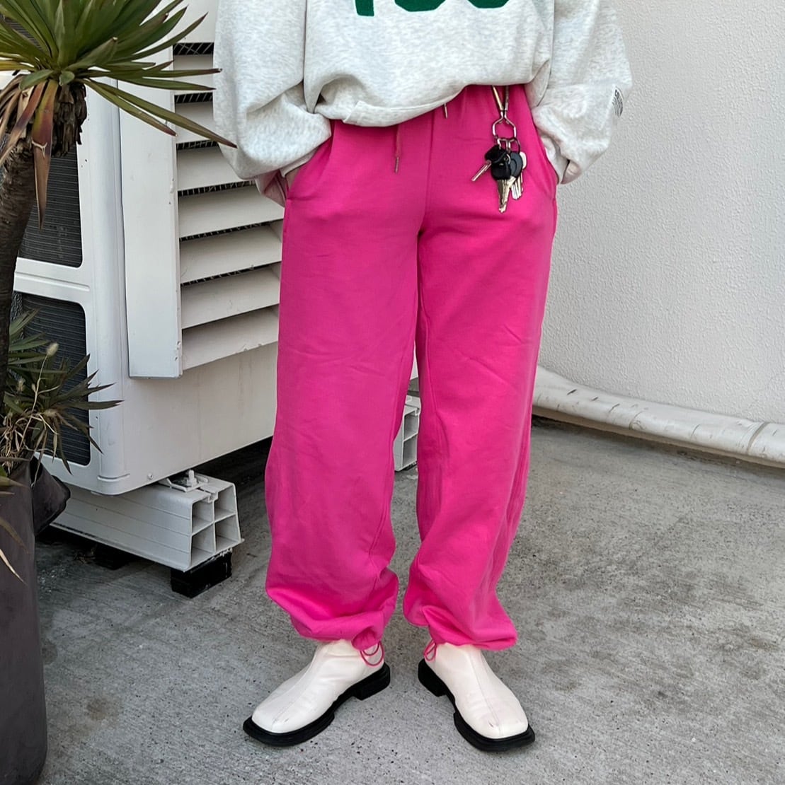 ベルトループ付きカラースウェットパンツ_LN01900 | lanan(ラナン)