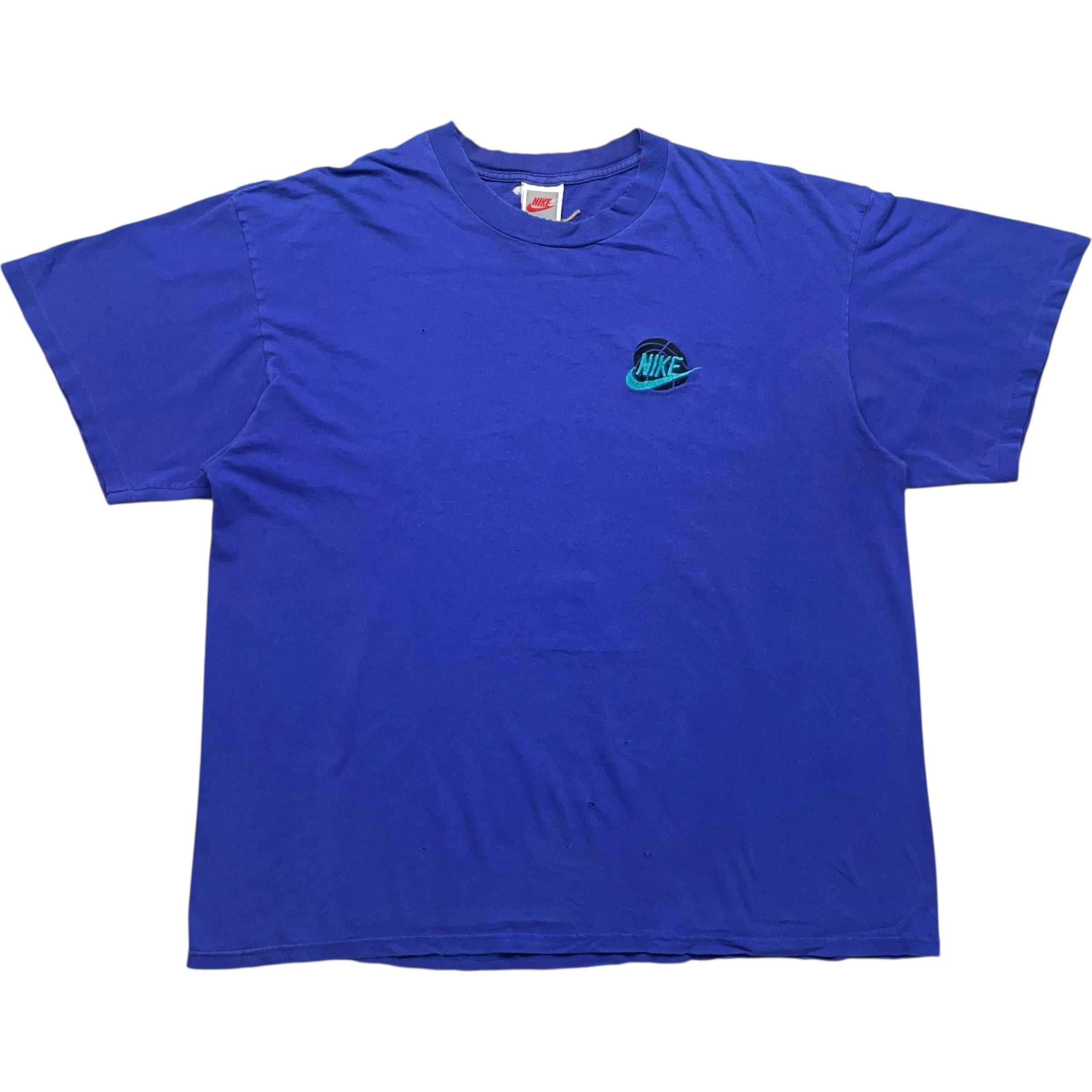 《XL》NIKE ナイキ Tシャツ 刺繍ロゴ バスケットボール USA製 90年代 vintage no.8682