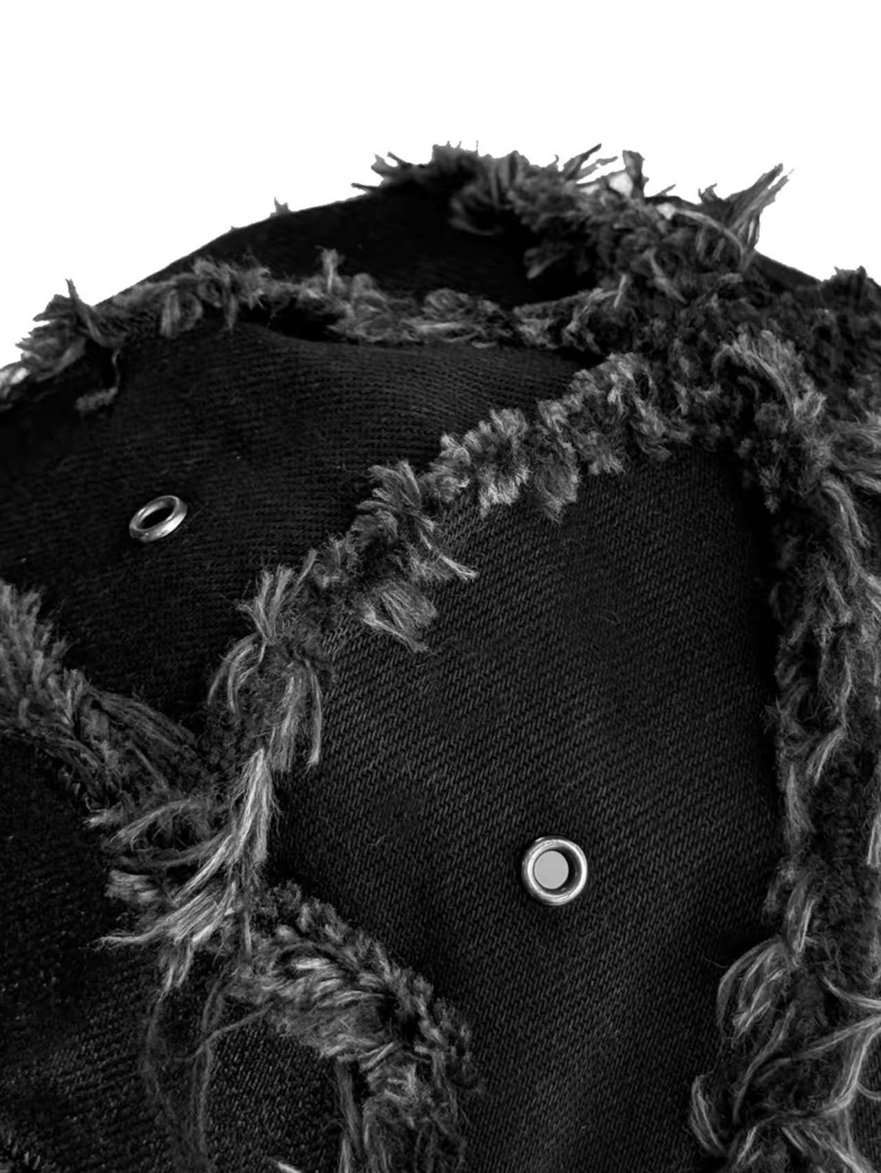 【CinderVein】Fringe Rivet Denim Cap