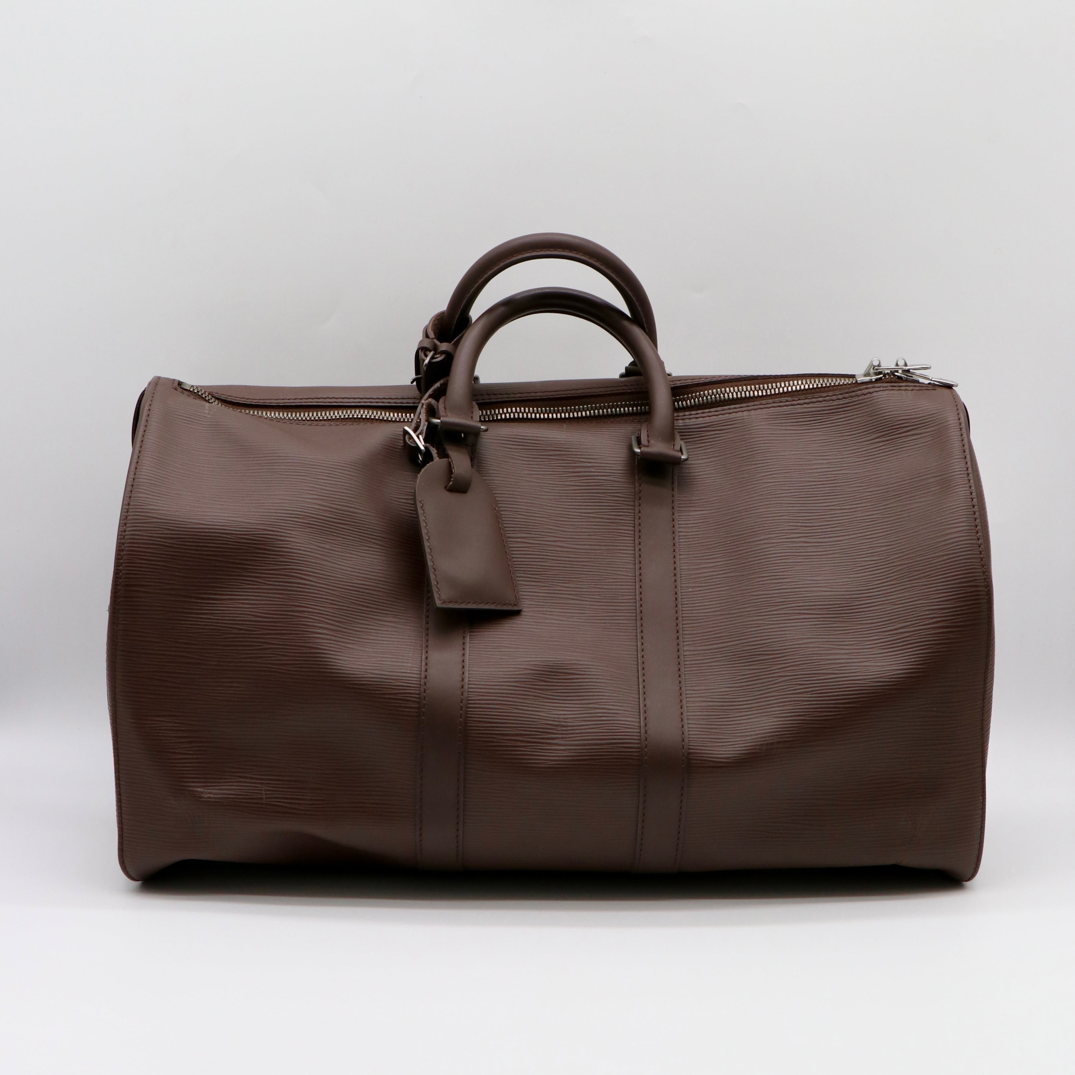 Louis Vuitton エピレザー キーポル45ボストンバッグ Louis Vuitton エピ キーポル バンドリエール45 ボストンバッグ