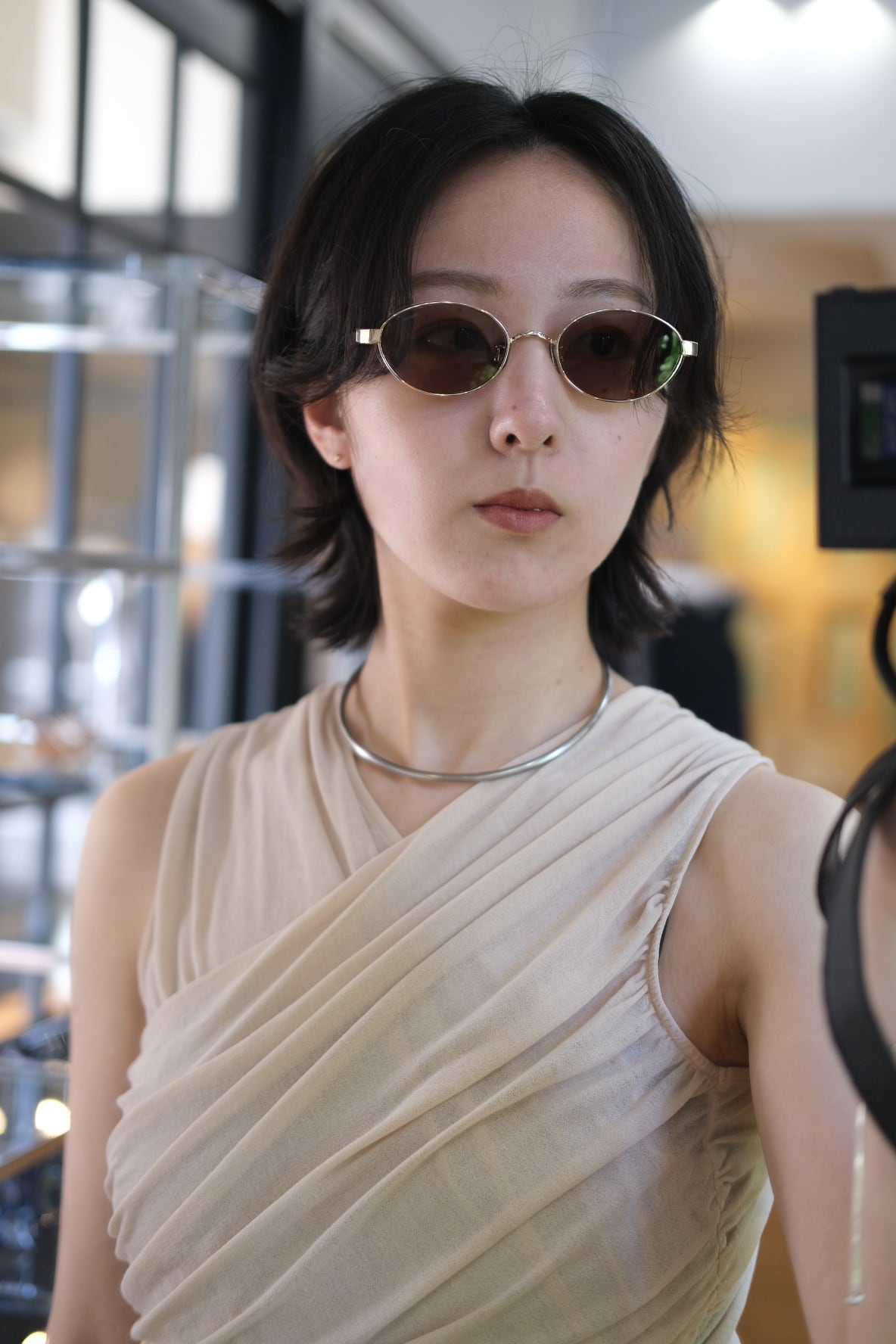 FETICO × BLANC..】METAL OVAL SUNGLASSES - HAVANA - | loop