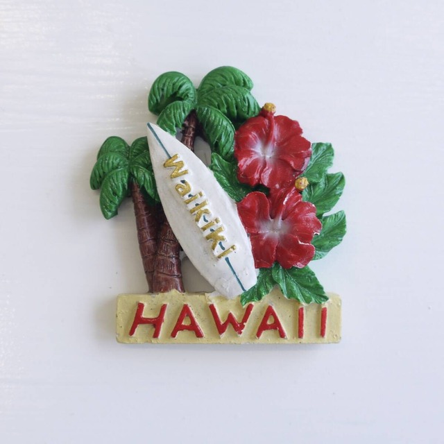 ★ハワイ直輸入★ハワイアンマグネット／サーフボード／HAWAII／ハワイ磁石／キッチンマグネット／MG-37
