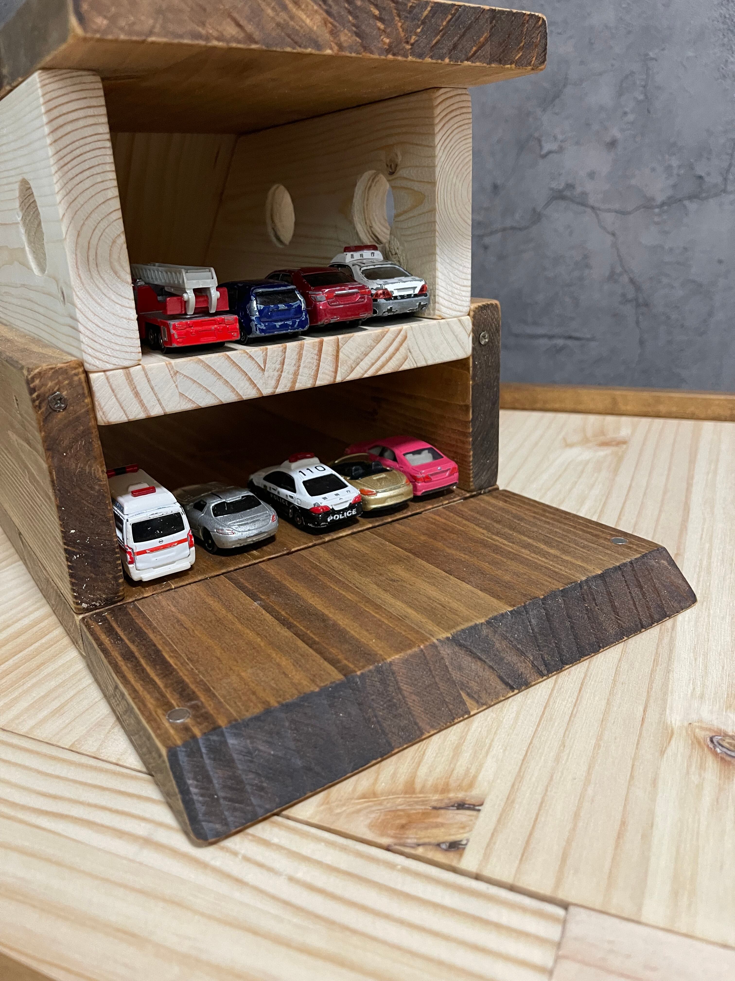 木製のミニカーフェリー トミカ収納 おもちゃ箱 | カグール工房