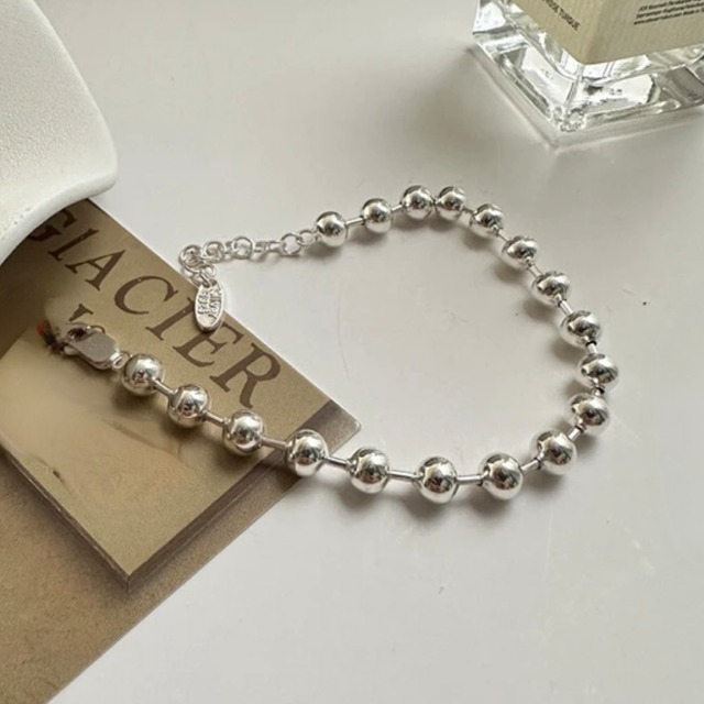 silver925 ballchain bracelet