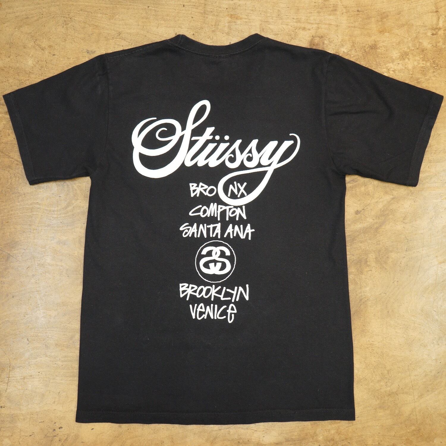 【新品】stussy Tシャツ　サイズS ブラック ワールドツアー