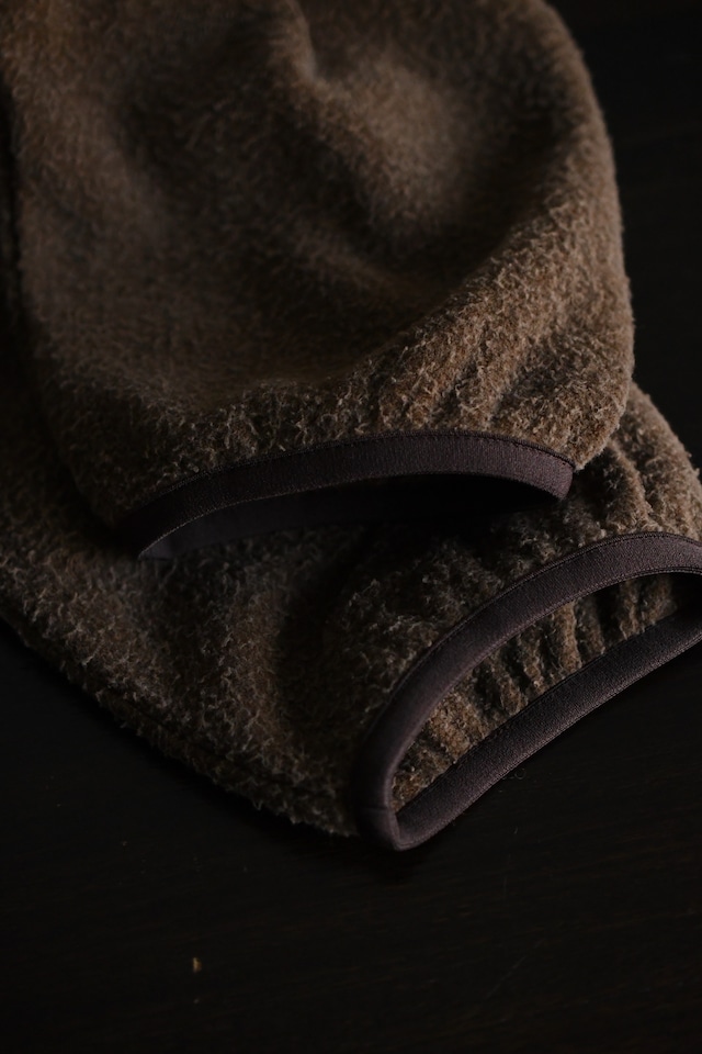 A.PRESSE / Vintage Silk Fleece Harf ZIP Jacket (Brown)
