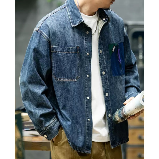 ルーズデニムシャツジャケット 224080