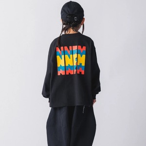 nunu forme Tricolor Logo Long Sleeve Tee【125-145cm】Black