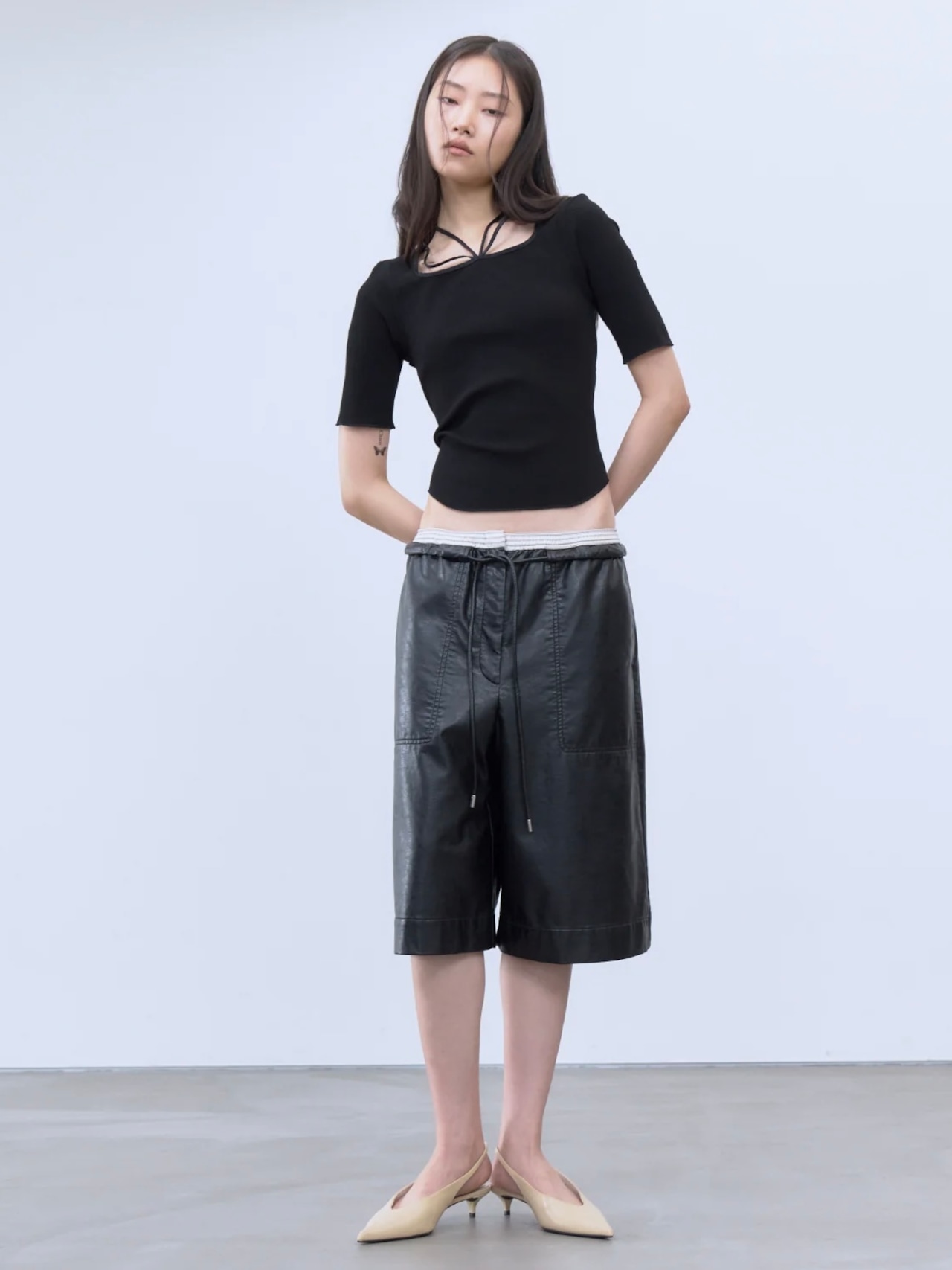 【26SS】THINGS THAT MATTER シングスザットマター / リブトップス / CHOKER STRAP SQUARE TOPS - 7