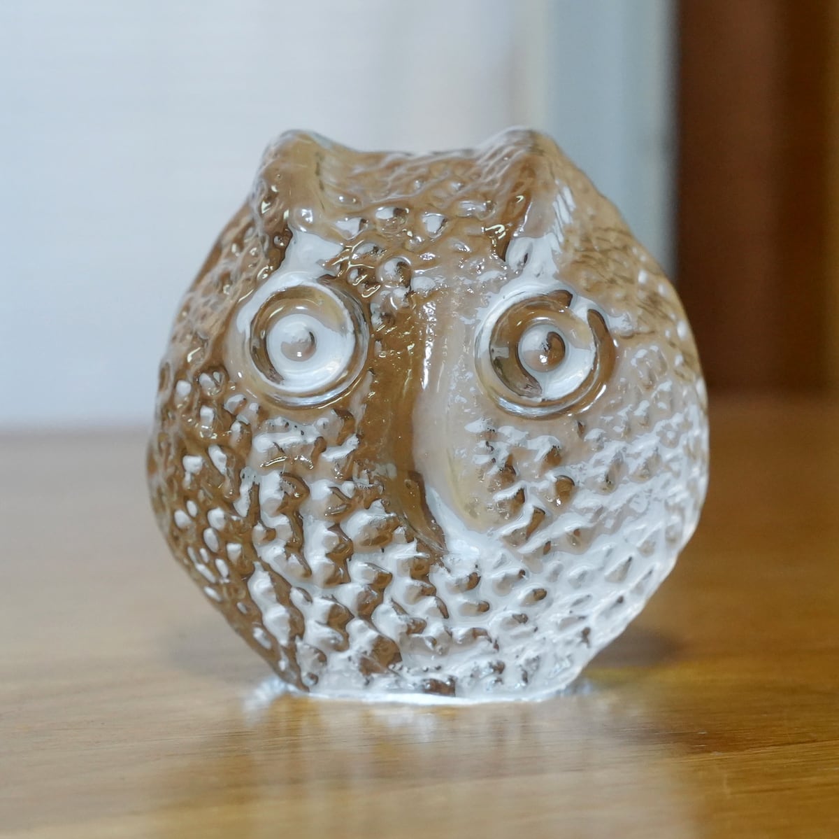 Eda Kristall Nya Glasbruket クリスタルのフクロウ