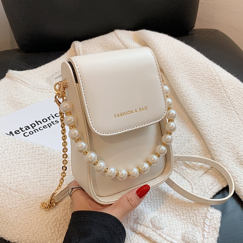 サマーミニパールチェーン 夏物 真珠 メッセンジャーバッグ ミニバッグ Tiancai_Wing_Bag83179856268