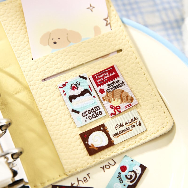 シール】海外文具 コラージュ素材 手帳デコ 犬 くま スイーツ タグ風
